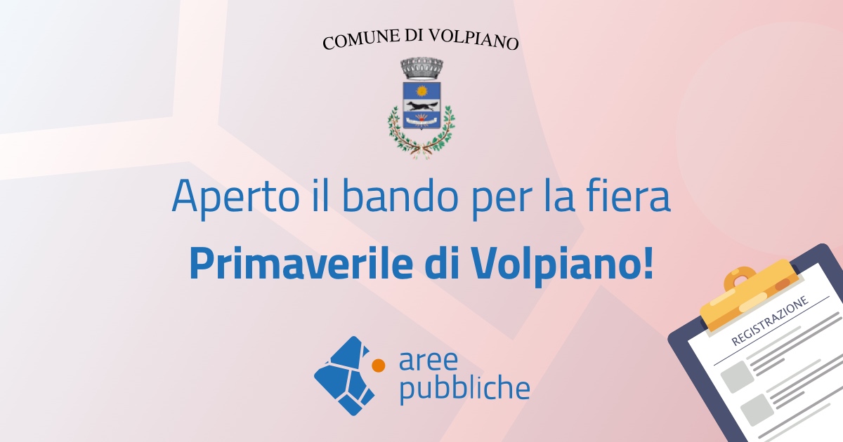 Aperto il bando per la fiera Primaverile di Volpiano