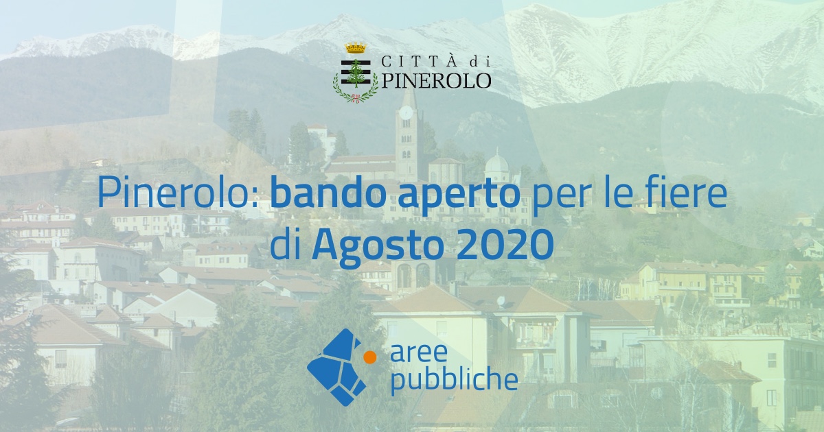 Aperto il bando per le fiere di Pinerolo di Agosto