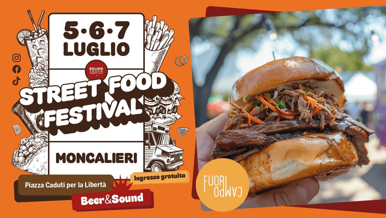 ROLLING TRUCK STREET FOOD FESTIVAL - Moncalieri locandina