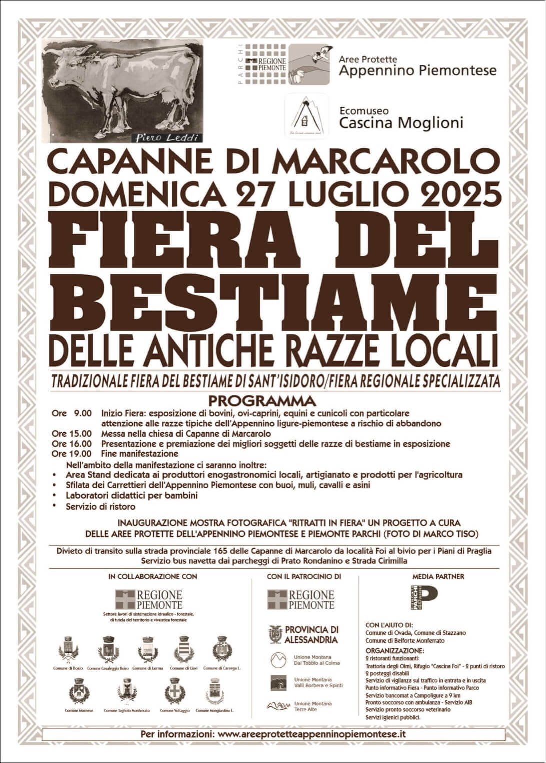 Locandina evento Fiera del Bestiame delle Antiche Razze locali - Capanne di Marcarolo